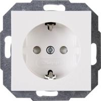 KOPP - Wandcontactdoos - Athenis HK07 - Inbouw - 1-voudig Enkel Stopcontact - Randaarde - Kinderbeveiliging - Helder Glans Wit - thumbnail