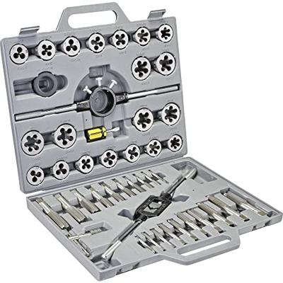 TOOLCRAFT TO-7199877 Schroefdraadsnijderset 45-delig HSS Metrisch M6, M8, M10, M12, M14, M16, M18, M20, M22, M24