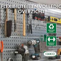 raaco 109659 Gereedschapshaak gatenpaneel x 3 + 44 clips (b x h x d) 1560 x 440 x 11 mm 1 stuk(s) - thumbnail