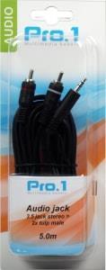 Enzo Pro-1 Audio 3,5 jack stereo ->2 tulp male 5 meter 9201805 Enzo Pro-1 Audio 3,5 jack stereo ->2 tulp male 5 meter 9201805