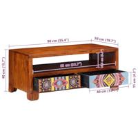 Salontafel 90x50x40 cm massief acaciahout - thumbnail