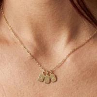 Initialen ketting - Rechthoek - Goud - 3 st - thumbnail