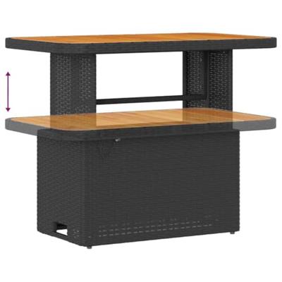 Tuinbankenset 13 pcs Zwart poly rattan