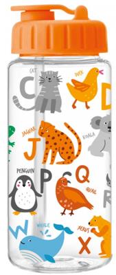 Arditex Drinkbidon 400 Ml Jungle 16 Cm Transparant/oranje Arditex Drinkbidon 400 Ml Jungle 16 Cm Transparant/oranje