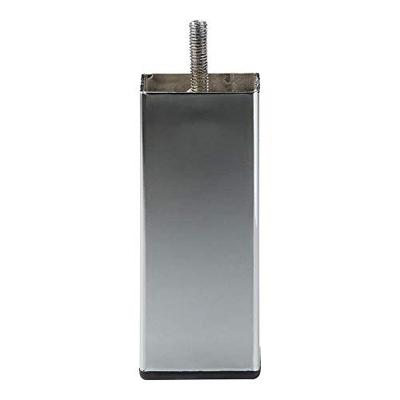 Stalen meubelpoot chroom vierkant 5 bij 5 cm en hoogte 12 cm (M8) (5 x 5 cm)