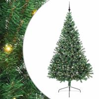 VidaXL Kunstmatig voorverlicht kerstboom met 300 led groen 240 cm pvc - thumbnail