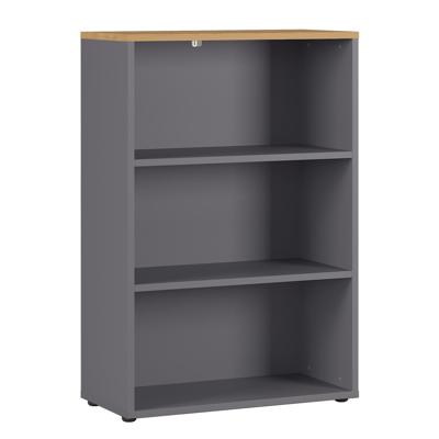 Lage brede kantoorkast Ergonoma Eiken