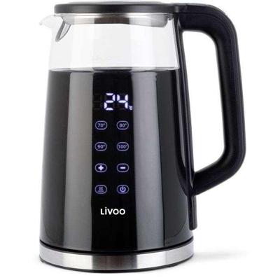 Digitale waterkoker - LIVOO - DOD198 - 2200 W - 1,7 L - Helder glas