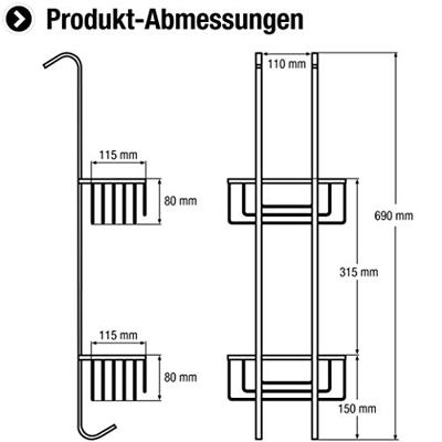 Cornat Ophangkorf Voor Douchewand - T340200