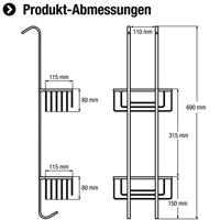 Cornat Ophangkorf Voor Douchewand - T340200 - thumbnail
