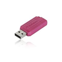 Verbatim USB DRIVE 2.0 PINSTRIPE USB-stick 128 GB Pink 49460 USB-A 2.0 - thumbnail