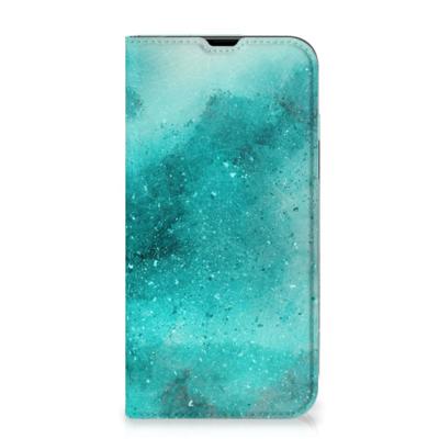 Bookcase iPhone 13 Pro Max Painting Blue Bookcase iPhone 13 Pro Max Painting Blue