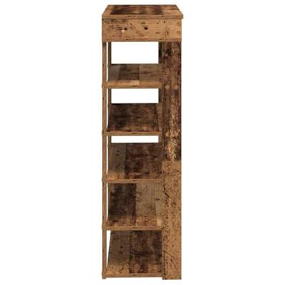 VidaXL Schoenenrek 80x30x98 cm bewerkt hout oud houtkleurig