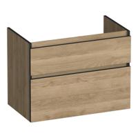 Brauer Delight Edge - Onderkast - 80 cm - met 2 Softclose Lades Greeploos en 1 Sifon Uitsparing - Sunlit - thumbnail