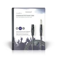 Ongebalanceerde XLR-Audiokabel | XLR 3-pins female - 6,35 mm male | 10 m | Grijs - thumbnail