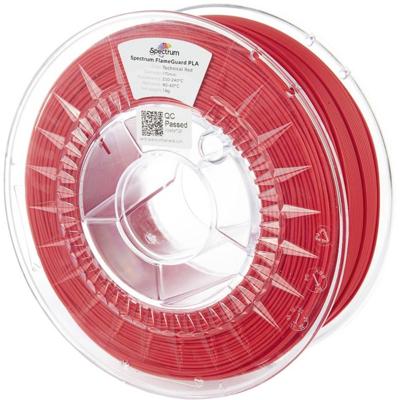 Spectrum Filaments 81454 FlameGuard PLA Filament PLA kunststof Vlamvertragend, Hittebestendig 1.75 mm 1000 g Technical Red, Rood 1 stuk(s) Spectrum Filaments 81454 FlameGuard PLA Filament PLA kunststof Vlamvertragend, Hittebestendig 1.75 mm 1000 g Technical Red, Rood 1 stuk(s)
