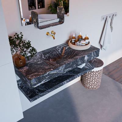 MONDIAZ ALAN-DLUX 110cm planchet Lava. Vrijhangende wastafel CLOUD midden zonder kraangat, kleur Lava. MONDIAZ ALAN-DLUX 110cm planchet Lava. Vrijhangende wastafel CLOUD midden zonder kraangat, kleur Lava.