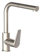 FLORIDA ééngreepsmengkraan keuken met uittrekbare uitloop, roestvrij staal-look uittrekbare hoge uitloop, draaibereik 360° cold-start functie - koud water bij greep in de middelste stand keramis - thumbnail