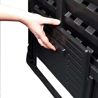 Compostbak 1000 L 93,3x93,3x146 cm zwart - thumbnail