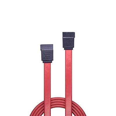 Lindy 33324 0.5m SATA SATA Zwart, Rood SATA-kabel