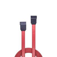 Lindy 33324 0.5m SATA SATA Zwart, Rood SATA-kabel - thumbnail