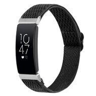 FitBit Inspire 2 & Ace 3 Elastische solo loop nylon bandje - Zwart