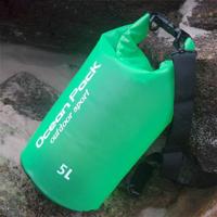 Outdoor waterdichte enkele schouder droge zak droge zak PVC vat tas capaciteit: 5L (groen) - thumbnail