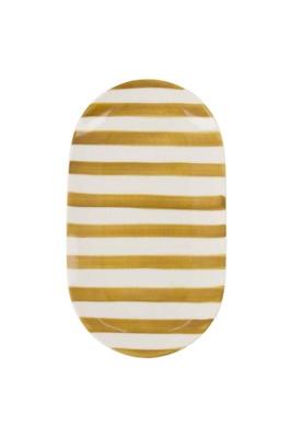 Zusss Serveerschaal Streep Wit Honing Zusss Serveerschaal Streep Wit Honing