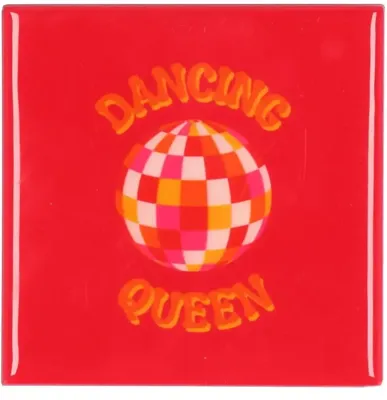 Tegeltje Dancing Queen 10x10x1cm
