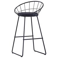 Barstoelen 2 st kunstleer zwart - thumbnail