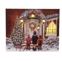 LED canvas glasvezel 2x40x50 cm multi Kerstverlichting Decoris - Decoris - thumbnail