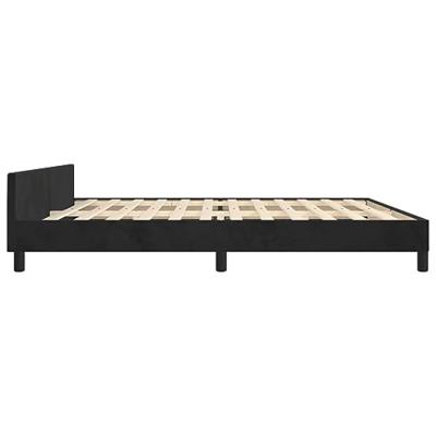Bedframe zonder matras 200x200 cm fluweel zwart