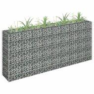 Gabion plantenbak verhoogd 180x30x90 cm gegalvaniseerd staal - thumbnail