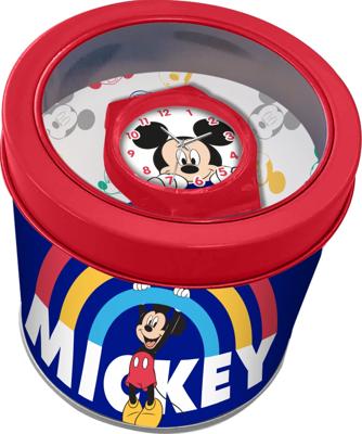 Disney horloge in blik Mickey Mouse junior 23 cm rood Disney horloge in blik Mickey Mouse junior 23 cm rood
