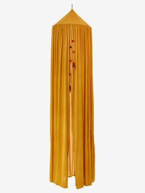 Pompons gordijn hemelbed mosterd Pompons gordijn hemelbed mosterd