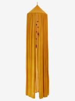 Pompons gordijn hemelbed mosterd - thumbnail