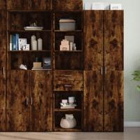 Hoge kast 45x42,5x185 cm bewerkt hout gerookt eikenkleurig - thumbnail