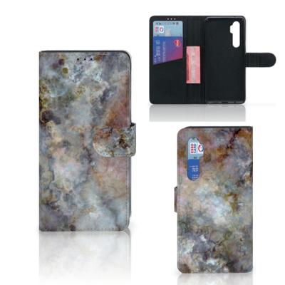 Xiaomi Mi Note 10 Lite | Bookcase | Marmer Grijs | Portemonnee hoesje Xiaomi Mi Note 10 Lite | Bookcase | Marmer Grijs | Portemonnee hoesje