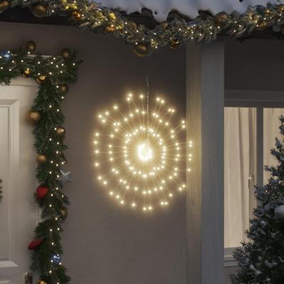 VidaXL Kerstverlichting vuurwerk 2 st 140 warmwitte led's 17 cm