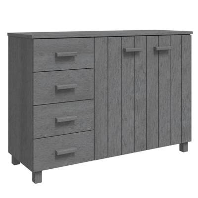 Dressoir 113x40x80 cm massief grenenhout donkergrijs