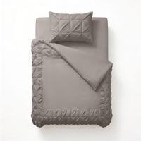 Sleeptime Border Pintuck Taupe/Grijs 140 x 200/220 cm - thumbnail