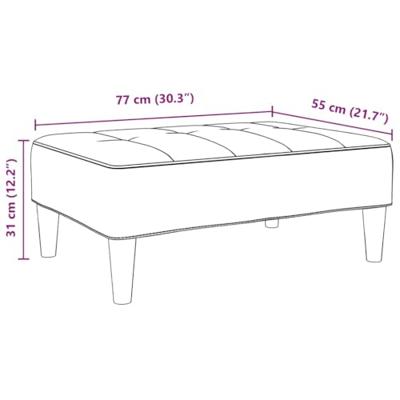 Voetenbank 77x55x31 cm fluweel geel