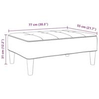 Voetenbank 77x55x31 cm fluweel geel - thumbnail
