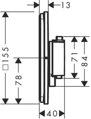 Hansgrohe ShowerSelect Comfort Q thermostaat inbouw voor 2 functies met geïntergreerde zekerheidscombinatie volgens EN1717, mat wit