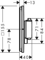Hansgrohe ShowerSelect Comfort Q thermostaat inbouw voor 2 functies met geïntergreerde zekerheidscombinatie volgens EN1717, mat wit - thumbnail