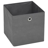 VidaXL Opbergboxen 10 st 32x32x32 cm nonwoven stof grijs - thumbnail