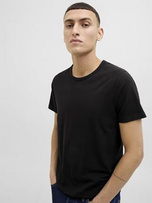 2-pack heren T-shirts ronde hals - zwart en wit Katoenen heren ondershirt korte mouwen - Witte t shirts heren