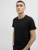 2-pack heren T-shirts ronde hals - zwart en wit Katoenen heren ondershirt korte mouwen - Witte t shirts heren - thumbnail