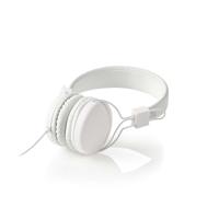 Bedrade Koptelefoon | 1,2 m Ronde Kabel | On-Ear | Opvouwbaar | Wit - thumbnail