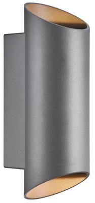 Enzo Nordlux wandlamp nico rond 2x gu10 antraciet ip54 - 4800918 Enzo Nordlux wandlamp nico rond 2x gu10 antraciet ip54 - 4800918